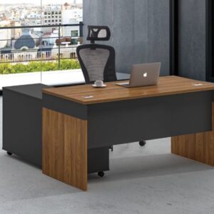 BUREAU DIRECTION KM-117 R 1800*900*760 MELAMINE TP-904 MARRON+GREY